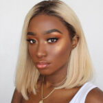 4/613 Blonde Bob Wigs With Dark Brown Roots Ombre 1B/613 13×4 Lace Front Bob Wigs - Image 9