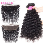 Deep Curly Wave 4 Bundles With 13×4 Lace Frontal Closure 100% Unprocessed Human Hair - Image 2
