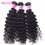 Brazilian Deep Wave Bundles With Closure Recool Hair 3 Bundles With 5×5 Lace Closure 100% Virgin Human Hair - Image 4