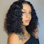 Deep Wave Glueless Bob Human Hair Wig 6×5 HD Lace Pre Everything Natural Look 180% Density - Image 4