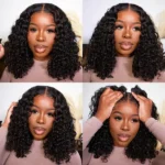 Deep Wave Glueless Bob Human Hair Wig 6×5 HD Lace Pre Everything Natural Look 180% Density - Image 2