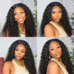Brazilian Deep Wave 3 Bundles With 5×5 Lace Closure 100% Unprocessed Human Hair Hot Sale - Image 11