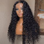 Brazilian Deep Wave 13×4 Full Frontal 13×6 HD Lace Glueless Wig Bleached Knots Plucked Hairline 180% Density - Image 6