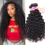 Indian Hair Deep Wave Bundles 10A Grade Recool Hair 3 Bundles Deep Curly Human Hair Weave