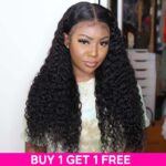 Deep Wave 5×5 13×4 HD Lace Wig Preplucked Hairline Curly Melt Lace Wig Super Sale