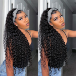 Deep Wave Wig Natural Color Headband Wig 150% Density