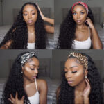 Deep Wave Wig Natural Color Headband Wig 150% Density - Image 6