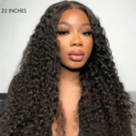 Deep Wave 13×6 HD Lace Frontal Wigs Curly Human Hair Drawstring Cap Pre Plucked & Bleached - Image 12