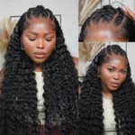 Brazilian Deep Wave 13×4 Full Frontal 13×6 HD Lace Glueless Wig Bleached Knots Plucked Hairline 180% Density - Image 10
