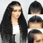Pre Braided Deep Wave Glueless Human Hair Wig 9×6 Lace Pre Everything Flexi-Fit Cap With Knots Bleached - Image 2