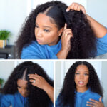 Deep Wave V Part Human Hair Wigs Affordable Pull Go Drawstring 200% Density - Image 11