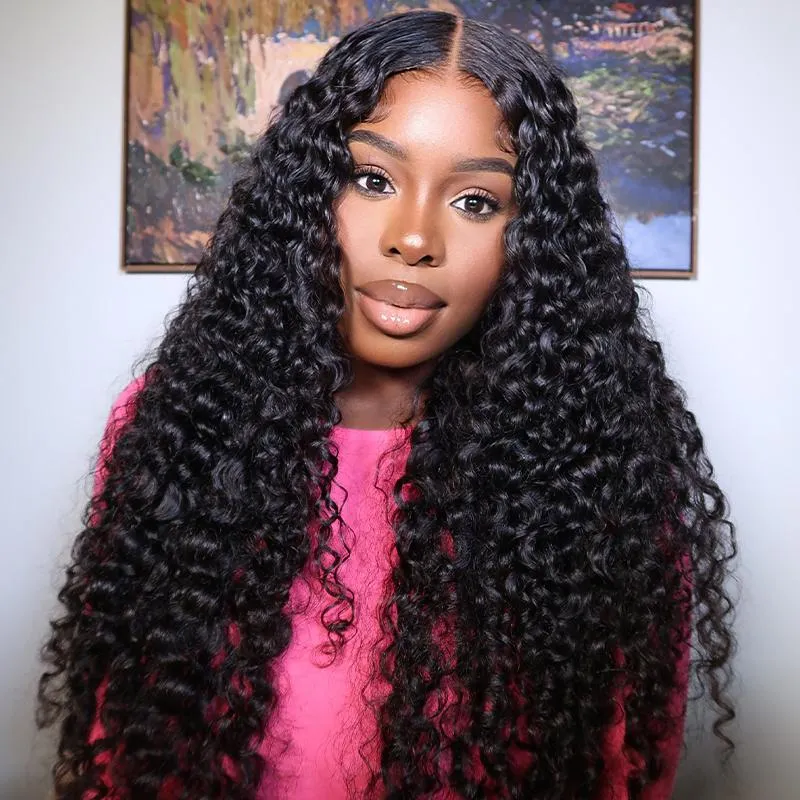 Deep Wave 6×5 13×4 HD Lace Human Hair Wigs Pre Plucked Curly Wig 200% Density Deep Wave 6×5 13×4 HD Lace Human Hair Wigs Pre Plucked Curly Wig 200% Density - Image 1
