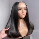 Double Drawn Blunt Cut Straight Human Hair Glueless 6×5 HD Lace Closure Wig Pre Everything Wear Go - Image 2