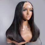 Double Drawn Blunt Cut Straight Human Hair Glueless 6×5 HD Lace Closure Wig Pre Everything Wear Go - Image 3