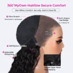Drawstring 360 Lace Yaki Straight Glueless Wig 100% Human Hair Pre Plucked & Bleached - Image 7