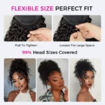 Drawstring Water Wave 360 Lace Frontal Wigs Invisi-Strap Wet and Wavy Human Hair Plucked & Bleached - Image 11