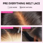Trendy Layered Design Brown Color Human Hair Straight Wear Go Glueless 6×5 HD Lace Closure Wig Shoulder Length - Image 7