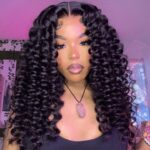 Spiral Deep Curl Fluffy Style Glueless Human Hair Wig Pre Bleached & Plucked Pull Go Drawstring - Image 7