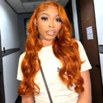 Ginger Orange Color 13×4 HD Lace Front Wig Body Wave Human Hair Wigs 180% Density