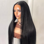 Pre Bleached Knots | Straight Human Hair 13×6 HD Lace Front Wig Pre Plucked Hairline - Image 4