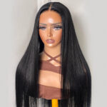Pre Bleached Knots | Straight Human Hair 13×6 HD Lace Front Wig Pre Plucked Hairline