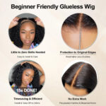 Short Curly Bob Wig 13×4 Glueless Lace Front Human Hair Wigs 150 Density - Image 10
