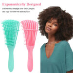 Detangling Brush for Curly Hair Wavy Hair Massage Hair Comb with Adjustable Width - Image 6