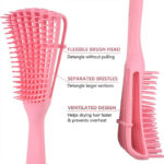 Detangling Brush for Curly Hair Wavy Hair Massage Hair Comb with Adjustable Width - Image 3