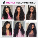 Beach Curly Wear Go Half Wig 100% Human Hair With Elastic Drawstring Seamless Flip Over Wig - Image 8