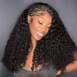 Burmese Curly Half Wig Drawstring Flip Over Human Hair Wig Spiral Curly Ends Glueless For Beginners - Image 14