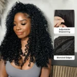 Burmese Curly Half Wig Drawstring Flip Over Human Hair Wig Spiral Curly Ends Glueless For Beginners - Image 10