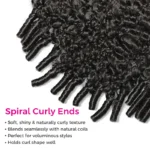 Burmese Curly Hair Weave 3/4 Bundles Raw Human Hair Quality with Spiral Curly Ends - Image 4