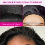 Yaki Body Wave Half Wig Pre Style Layered 100% Human Hair Pull Go with Adjustable Drawstring - Image 17