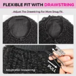 Yaki Body Wave Half Wig Pre Style Layered 100% Human Hair Pull Go with Adjustable Drawstring - Image 14