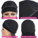 Short Kinky Curly Affordable Headband Wig 100% Human Hair - Image 6