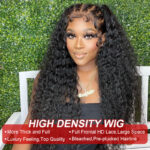 Deep Wave 6×5 13×4 13×6 HD Lace Frontal Wig 200% 250% High Density Human Hair Wig Plucked & Bleached - Image 4