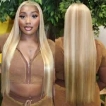 Ash Blonde Highlight Wig 13×4 Full Frontal HD Lace Body Wave Mix Color Straight P16/613 Human Hair Wig - Image 6
