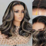 Blonde Highlight Loose Body Wave Glueless 6×5 Closure Pre-Cut Lace Wig Balayage Color 200% Density - Image 2