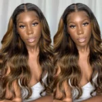 Highlight Color U Part Human Hair Wig Straight/Body Wave No Glue Protective Style - Image 9