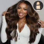 Highlight Color U Part Human Hair Wig Straight/Body Wave No Glue Protective Style