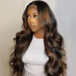 Highlight Color U Part Human Hair Wig Straight/Body Wave No Glue Protective Style - Image 2