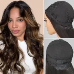 Highlight Color U Part Human Hair Wig Straight/Body Wave No Glue Protective Style - Image 10