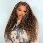 Highlight Deep Wave Honey Blonde 6×5 Wear Go 13×4 HD Lace Front Wig Mix Color 4/27 Human Hair Wigs