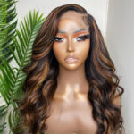 Highlight Body Wave Wig 13×4 Frontal Wig Colored 6×5 Pre Cut Lace Human Hair Wigs - Image 3