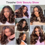 Highlight Brown Layered Cut Loose Wave Glueless Wigs Pre-Cut 6×5 Lace Human Hair Wigs - Image 12