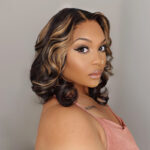 Short Loose Wave Bob Human Hair Wig 6×5 HD Pre-Cut Lace Glueless Blonde Highlight Color Bleached Knots - Image 9