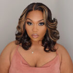 Short Loose Wave Bob Human Hair Wig 6×5 HD Pre-Cut Lace Glueless Blonde Highlight Color Bleached Knots - Image 8