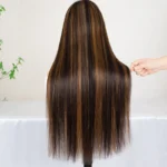 Highlight Straight Wig 13×4 HD Frontal Wig Colored 6×5 Wear Go Glueless Human Hair Wigs - Image 4