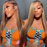 4/27 Highlight Straight 6×5 Wear Go 13×4 HD Glueless Lace Front Wig Honey Blonde Mix Brown Color - Image 7