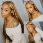 4/27 Highlight Straight 6×5 Wear Go 13×4 HD Glueless Lace Front Wig Honey Blonde Mix Brown Color - Image 9